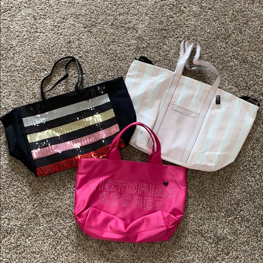 Set of (3) Victoria’s Secret Totes